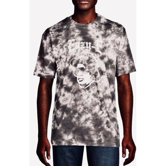 Eazy E Charcoal Sky Tie Dye Big Men's Graphic Tee soft feel short sleeve Gray - Picture 1 of 4